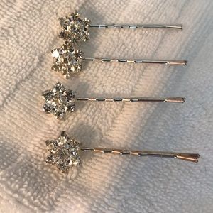 Rhinestone hair clips - never used - comes w/4